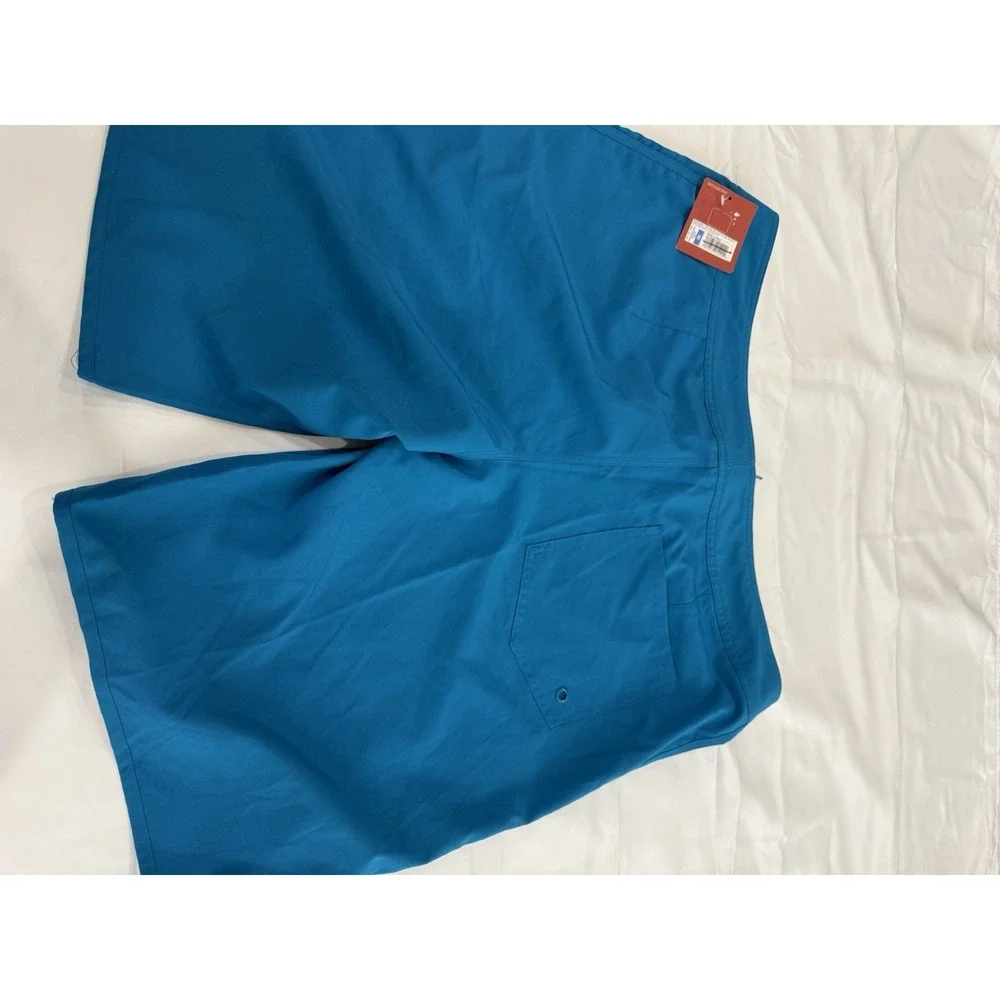 Mossimo Supply Co Men Board Short 38 Blue Drawstring Mid Rise Lightweight Beach